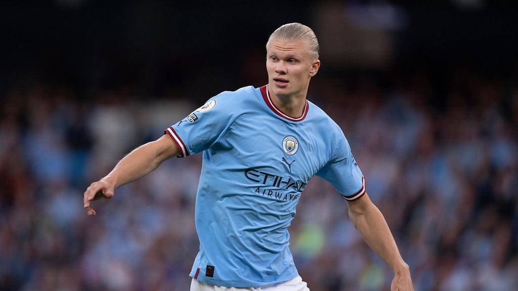 Erling Braut Haaland on iskenyt Manchester Citylle tällä kaudella yhdeksän maalia.