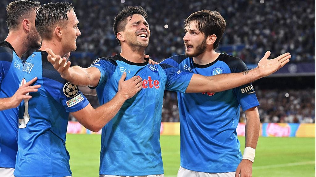 Napoli juhli Liverpoolia vastaan.