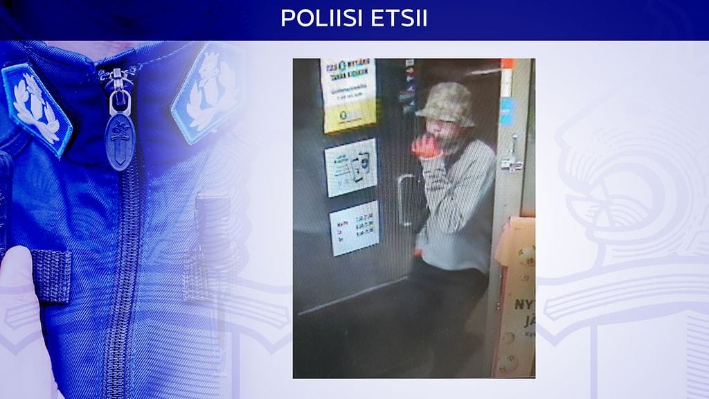 Poliisi julkaisi kuvan ryöstöstä epäillystä.