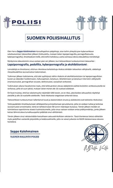 huijausviesti poliisi