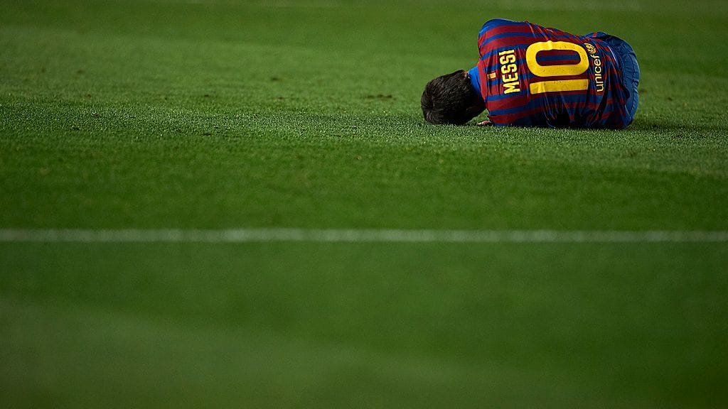 Barcelona ja Leo Messi niitattiin nurmen pintaan.