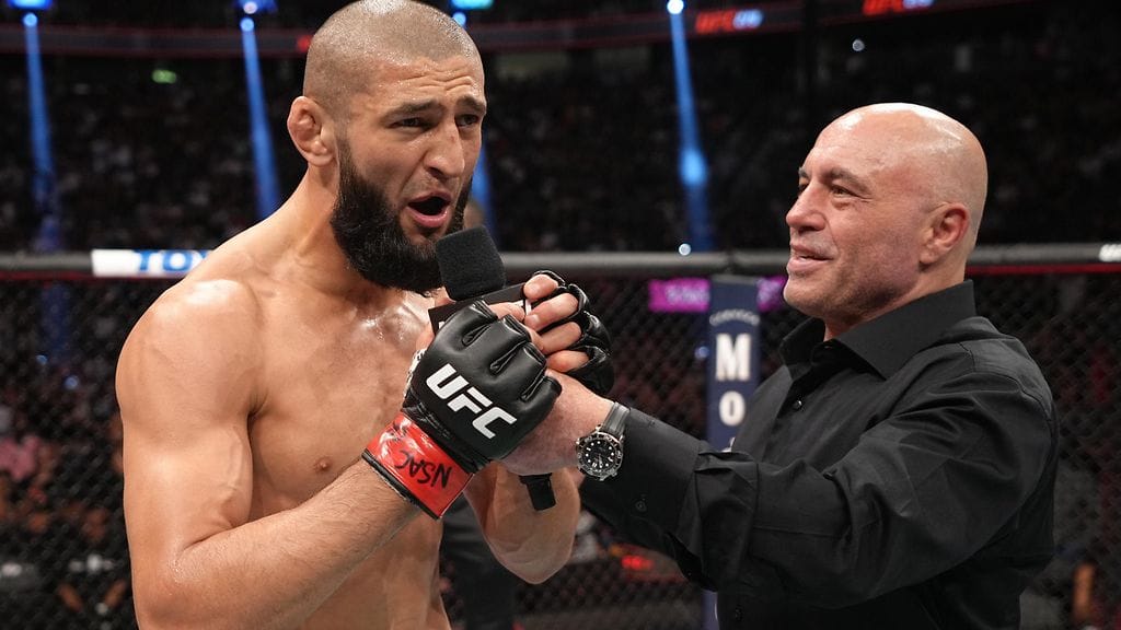 Khamzat Chimaev riehui Joe Roganin haastattelussa.