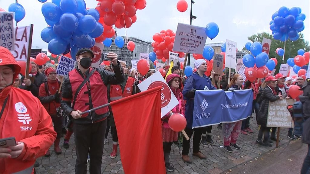 OMA Hoitajat mielenosoitus