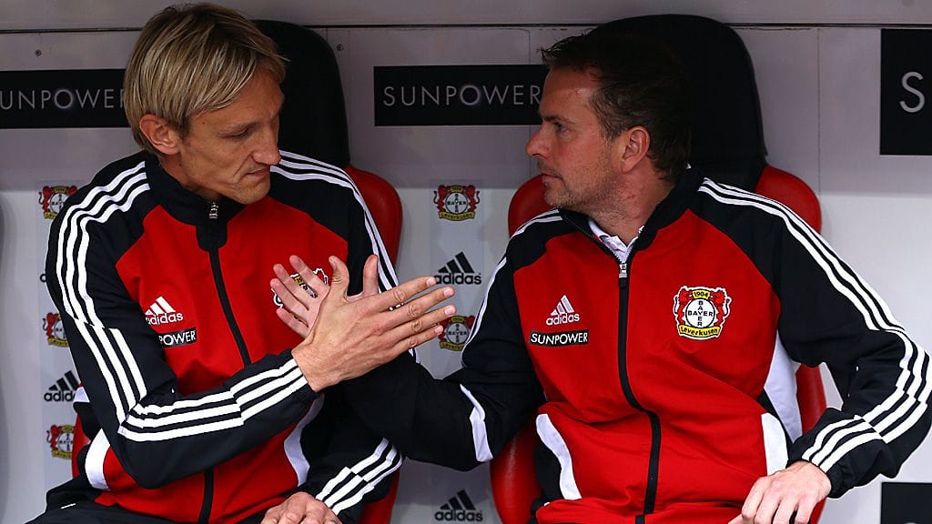 Sami Hyypiä ja Sascha Lewandowski tekivät yhdessä hyvää jälkeä Bayer Leverkusenissa.