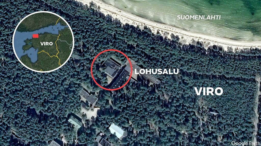 Tältä huvila näyttää ilmasta käsin.