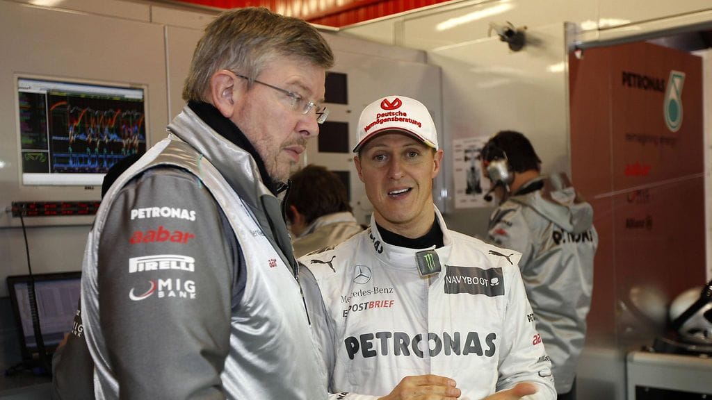 Ross Brawnin mukaan seitsenkertainen maailmanmestari Michael Schumacher uhrasi itsensä Mercedeksen tallin hyväksi.