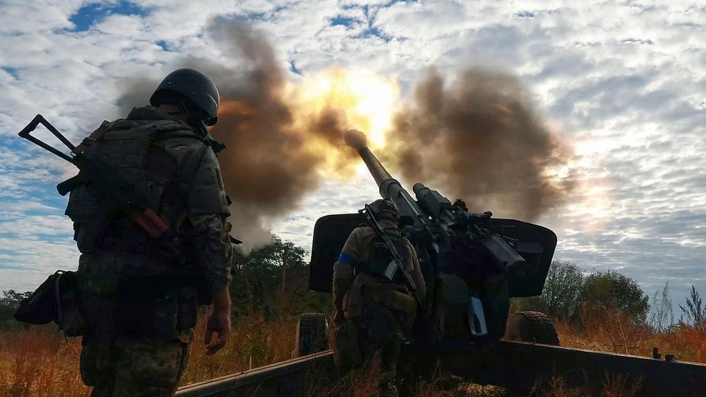 Arkistokuvaa Ukrainassa käydyistä taisteluista.