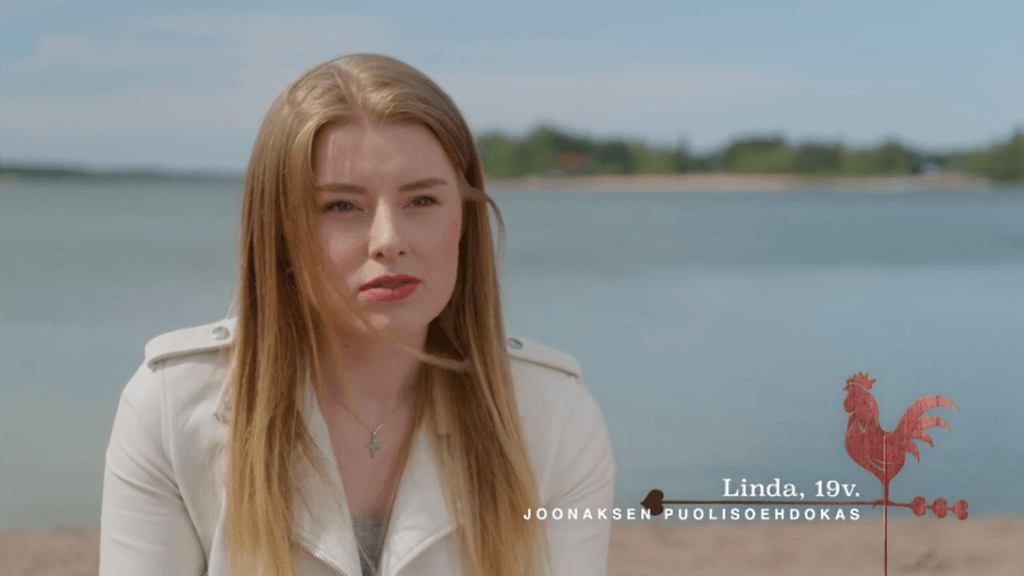 Linda on yksi maajussi-Joonaksen puolisoehdokkaista.