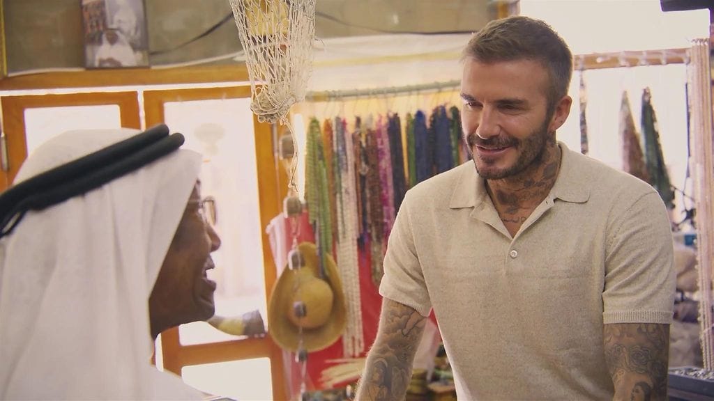 David Beckham toimii Qatarin mainosmannekiinina.