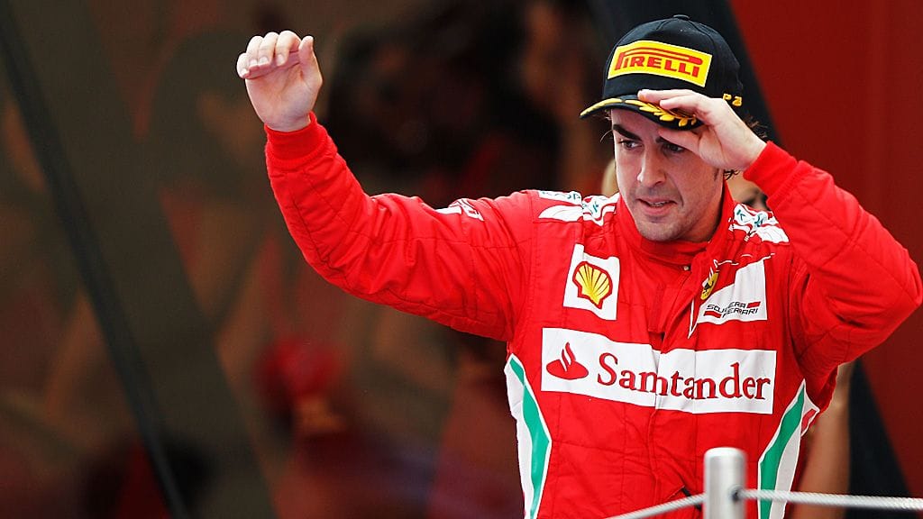 Fernando Alonso palkintopallilla