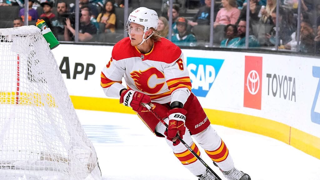 Juuso Välimäki pelasi neljä kautta Calgary Flamesissa.