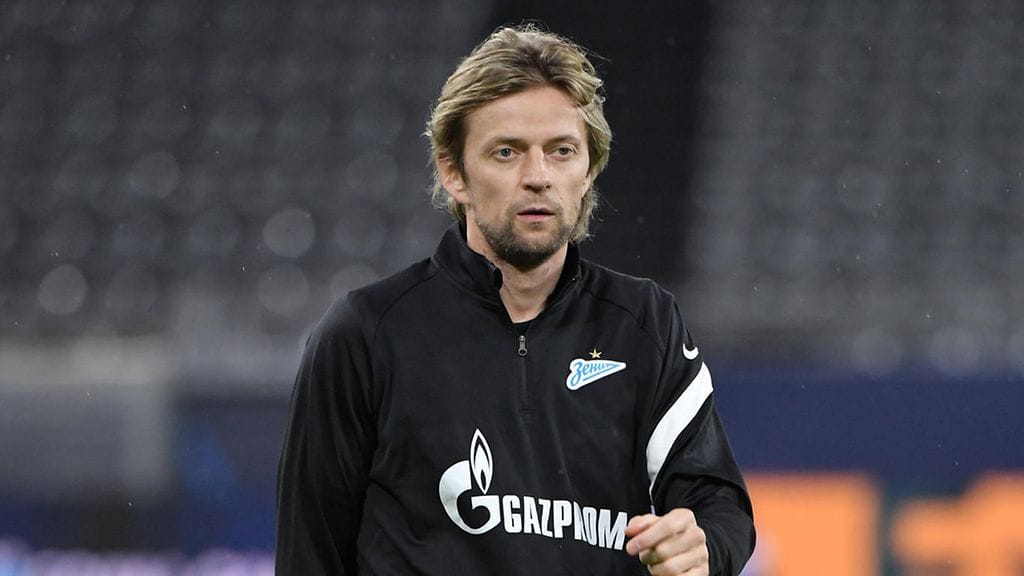 Ukrainan jalkapallomaajoukkueen entinen kapteeni, Pietarin Zenitin nykyinen apuvalmentaja Anatoli Timoshtshuk kuvattuna vuonna 2020.