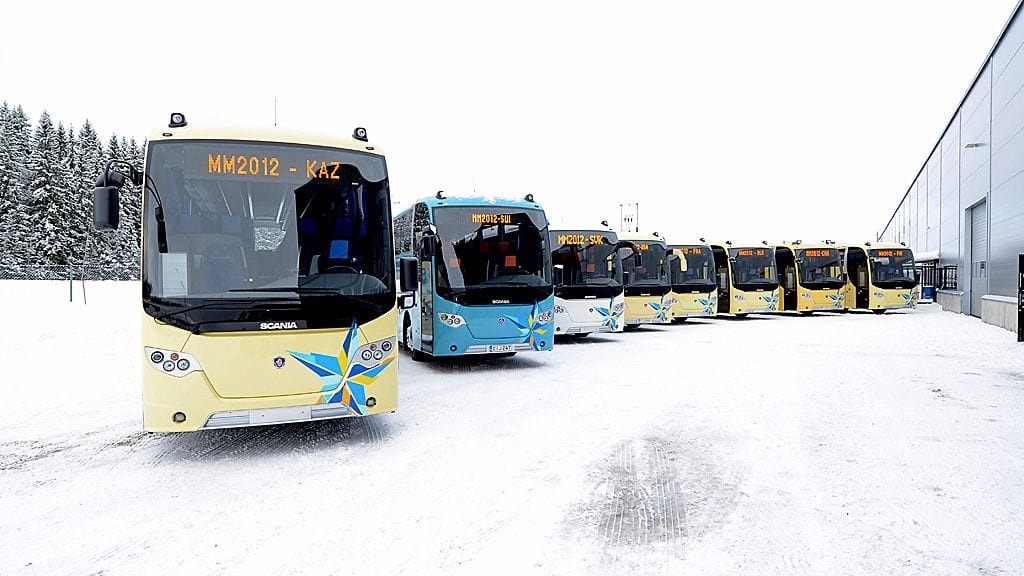 Näillä busseilla MM-joukkueet liikkuvat