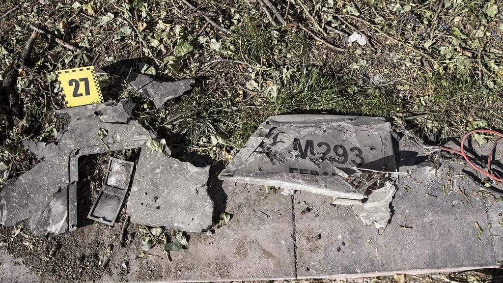 Dronen palasia maanantaina Kiovassa.