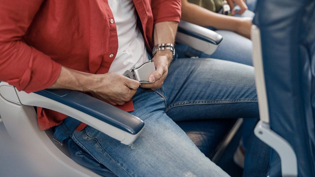 lentokone, turvavyö, matkustaja