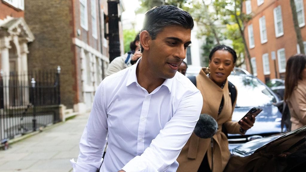 Rishi Sunak kuvattuna 23. lokakuuta.