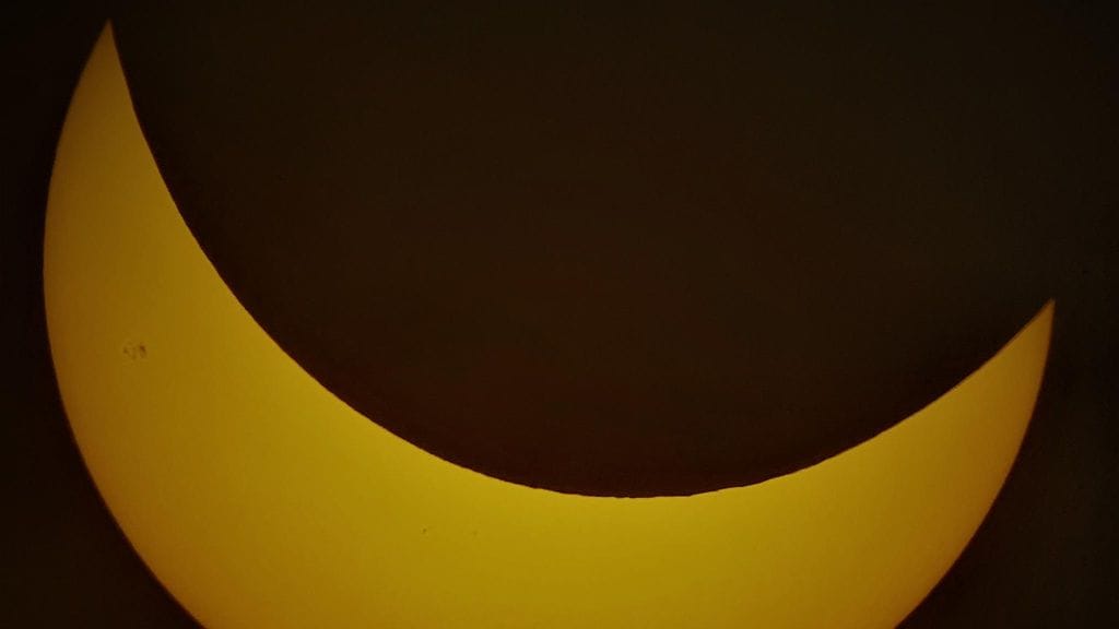 Kari Antikainen ikuisti pimennyksen Kainuussa Paltamon Kontiomäessä.