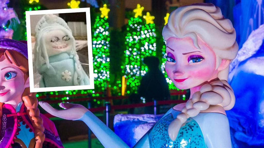 Janinan tekemä kakkukoriste on "ihan kuin Elsa".