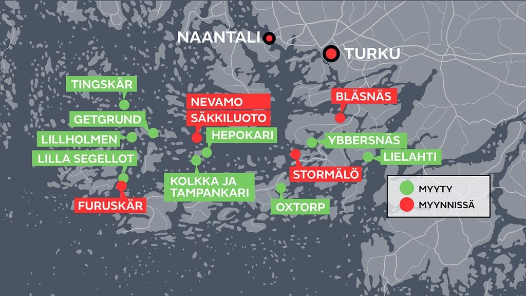 Airiston Helmen ja sen omistajan, venäläismiljonääri Pavel Melnikovin viidestätoista kiinteistöstä viisi on yhä myymättä.