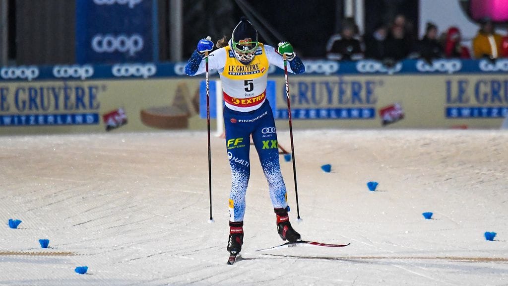 Vuosi sitten Rukan maailmancup kilpailtiin kirskuvassa pakkasessa.