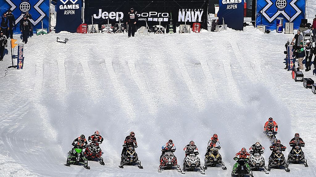 X Games -tapahtuma järjestettiin Aspenissa. Kuvistuskuva.