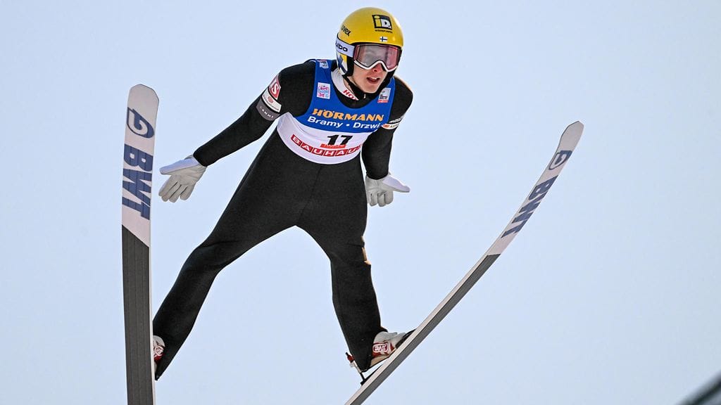 Niko Kytösaho Rukan mäessä lauantaina.