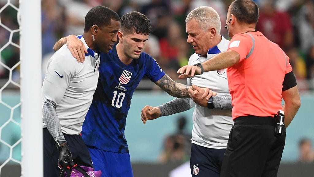 Christian Pulisic loukkaantui MM-kisoissa.