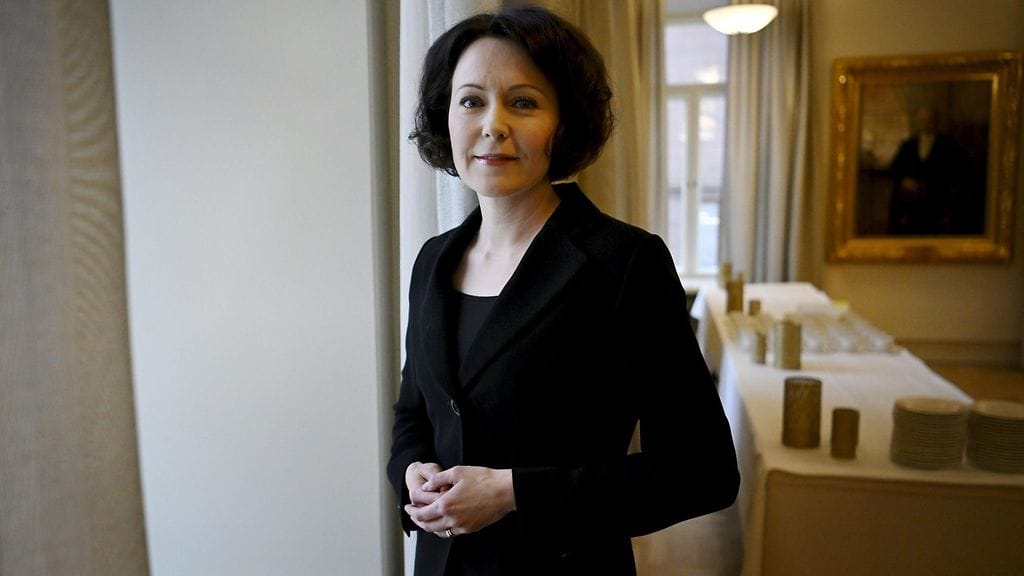 Valtiotieteiden maisteri Jenni Haukio väitöstilaisuudessaan Helsingissä 2. joulukuuta 2022.