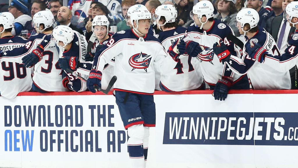 Patrik Laine on tehnyt tällä kaudella pelaamissaan yhdeksässä ottelussa tehot 4+2.