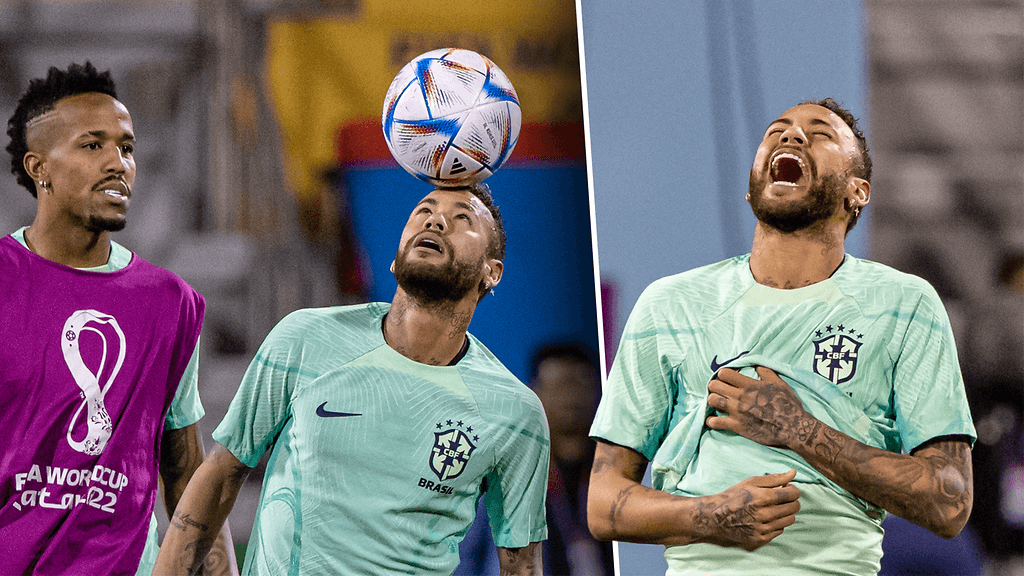 Neymar harjoitteli Brasilian joukkueen kanssa sunnuntaina.