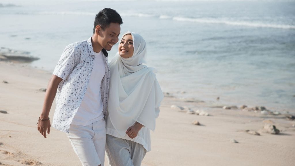 aasialainen muslimi pariskunta