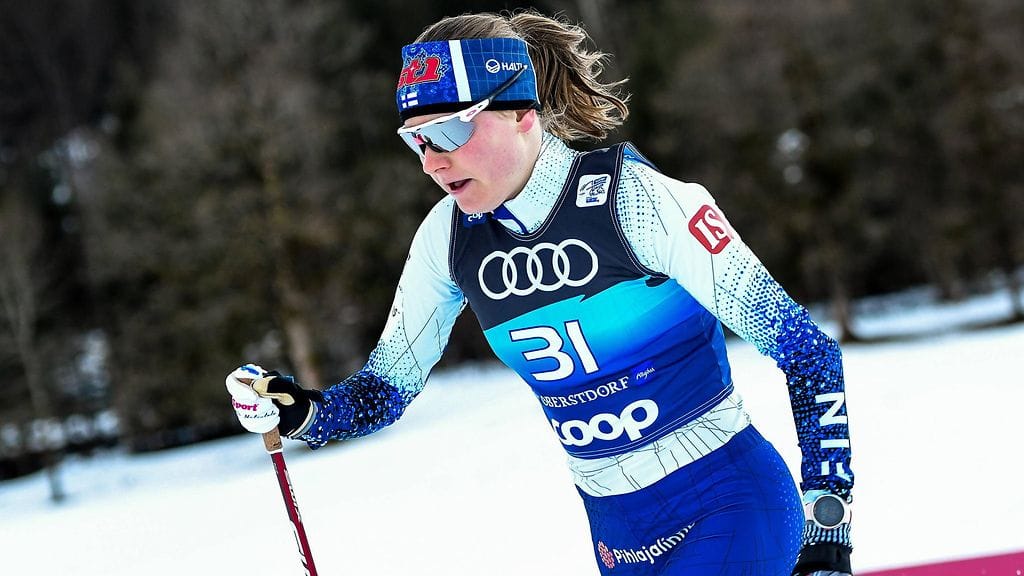 Johanna Matintalo Oberstdorfin laduilla tammikuussa 2022.