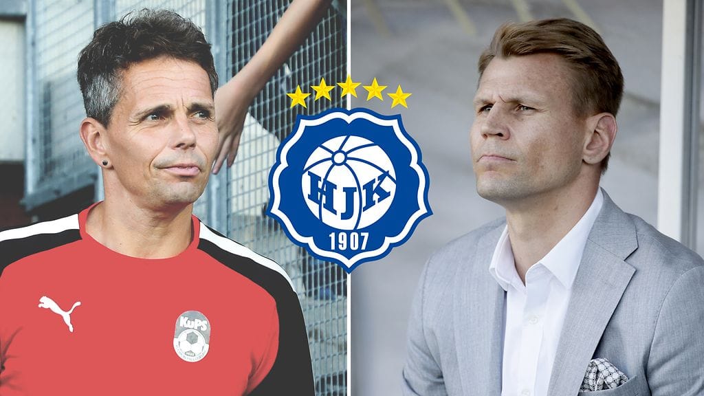 MTV Urheilun tiedot: HJK on tehnyt tarjouksen Simo Valakarille (vas.). Nykyinen päävalmentaja Toni Koskela voi saada potkut.