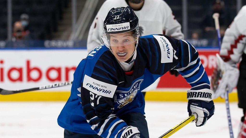 Oliver Kapanen viime vuoden MM-kisoissa.