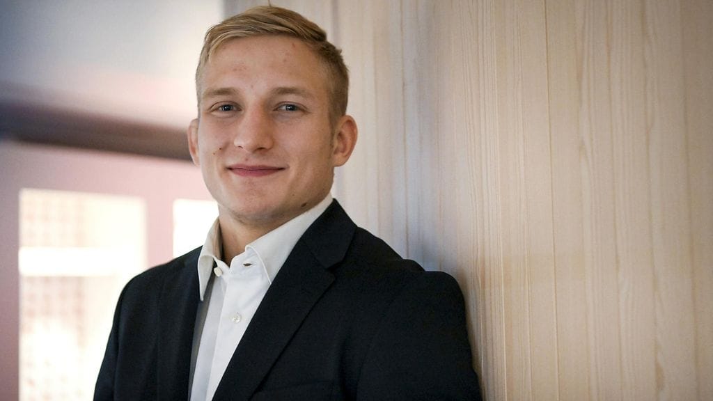 Judoka Valtteri Olin kuvattuna joulukuussa 2022.
