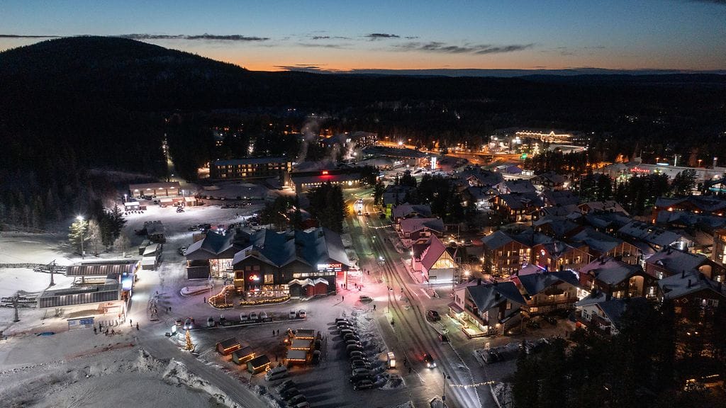 Levin hiihtokeskus Kittilässä talvella 2021.