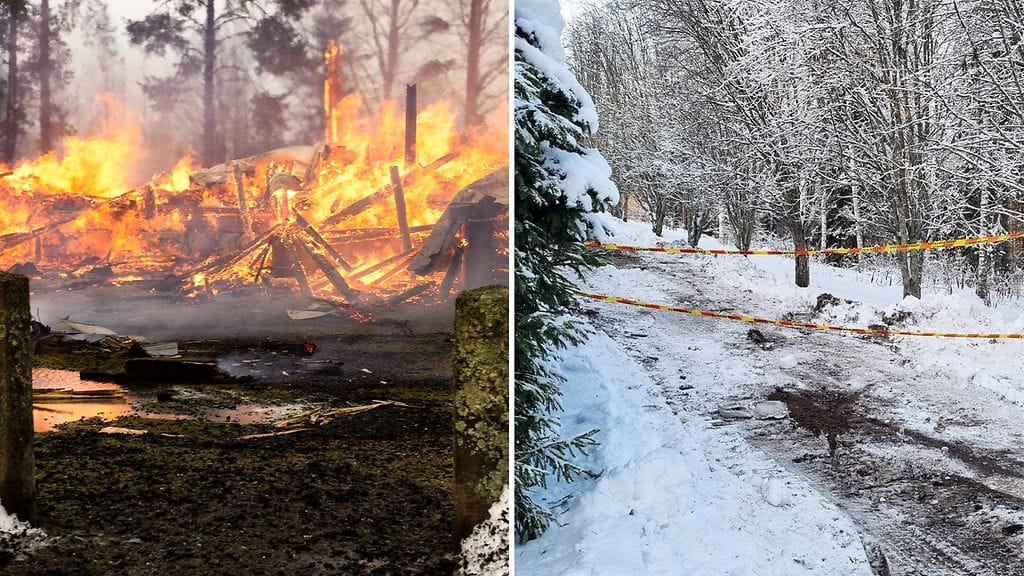 OMA: Rautjärven palot, Rautjärven kirkko ja palaneelle omakotitalolle vievä tie