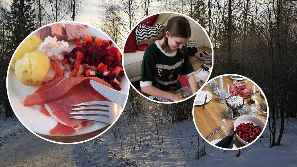 Influenssa muutti Erävuomien suunnitelmat jouluna. Kuvassa ainoa terveenä säilynyt lapsi, 13-vuotias Malin.