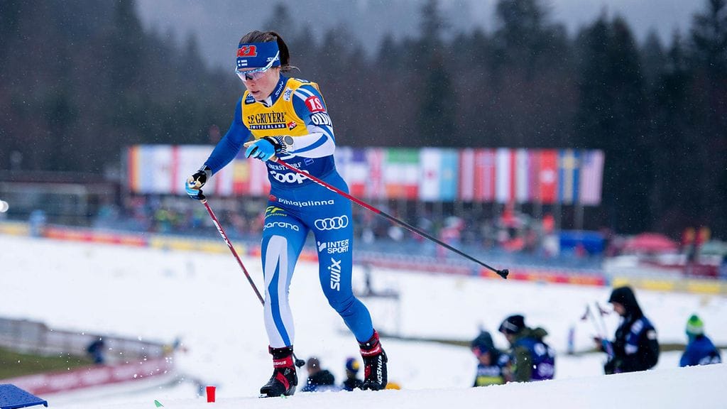 Krista Pärmäkoski oli oivassa vauhdissa Oberstdorfissa.