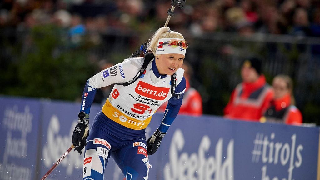 Mari Eder oli Pokljukan pikakilpailussa kymmenes.