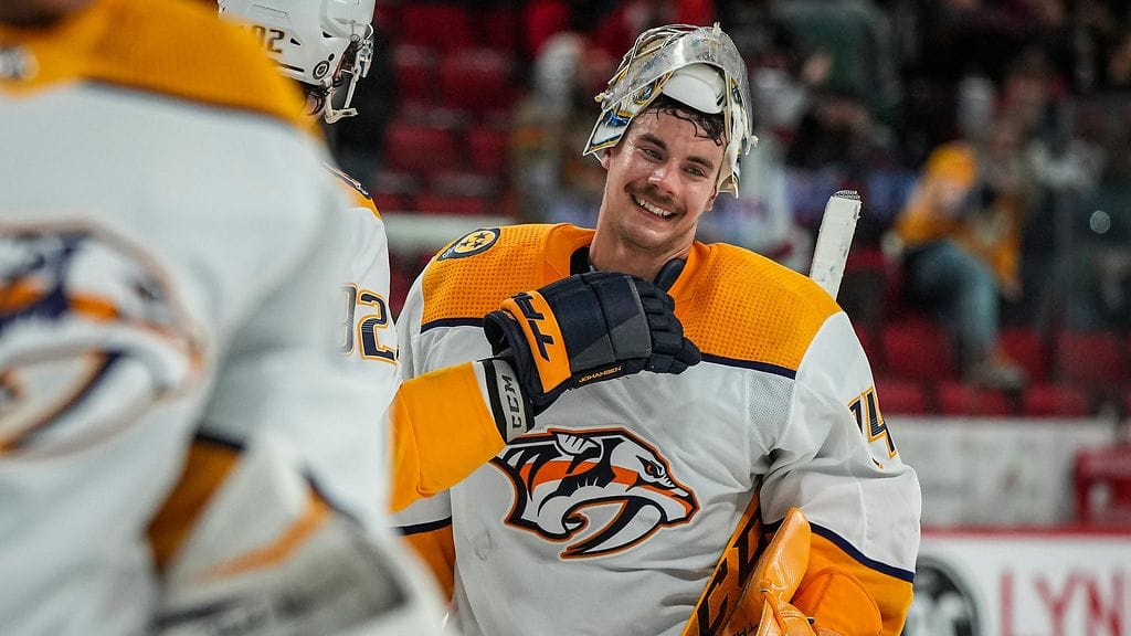 Juuse Saroksella riitti urakoitavaa Nashville Predatorsin maalilla.