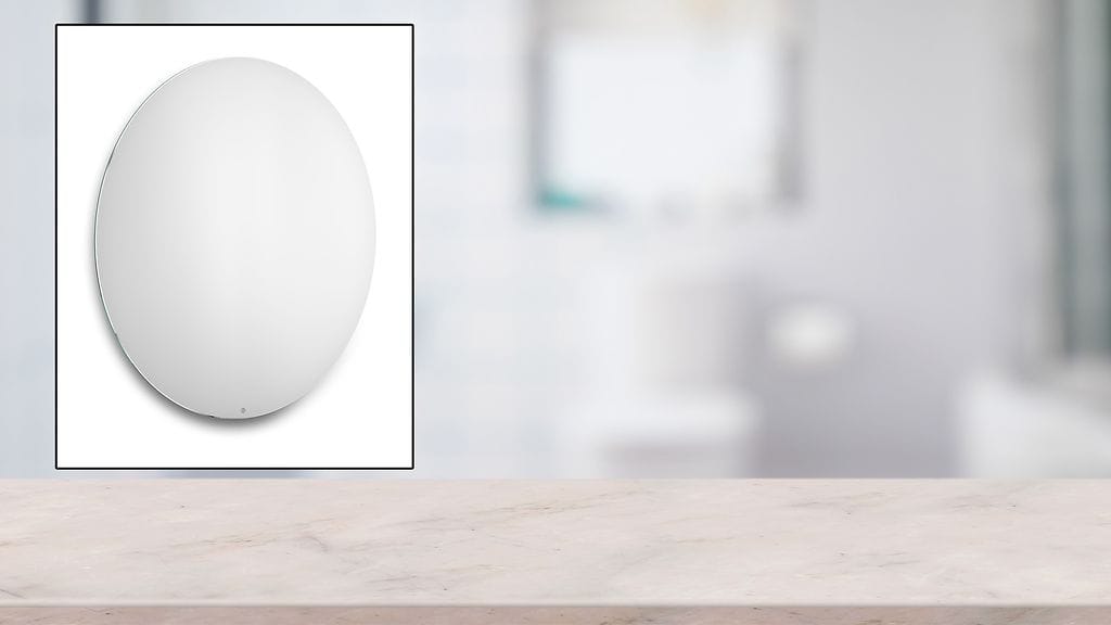 Kylpyhuoneen peili vedetään myynnistä. Kuva yllä.