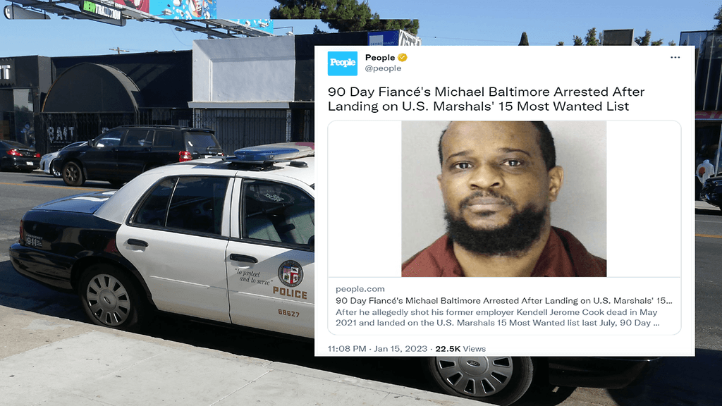 90 päivää morsiamena -ohjelmasta tunnettu Michael Baltimore otettiin kiinni perjantaina 13. tammikuuta paettuaan edellisiltana tapahtuneen baaritappelun jälkeen.