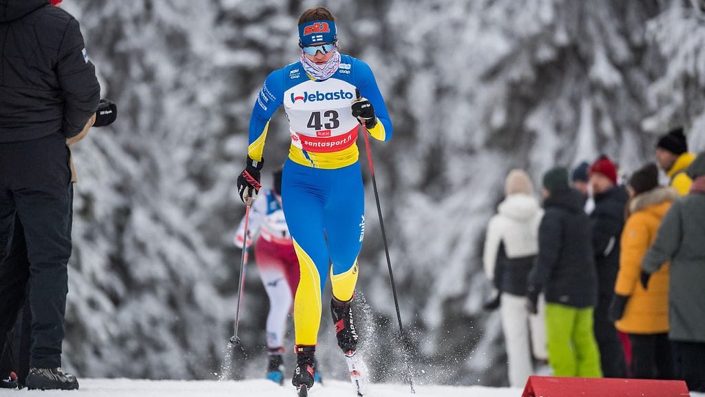 Hilla Niemelä arkistokuvassa Rukan maailmancup-kilpailusta marraskuulta 2022.