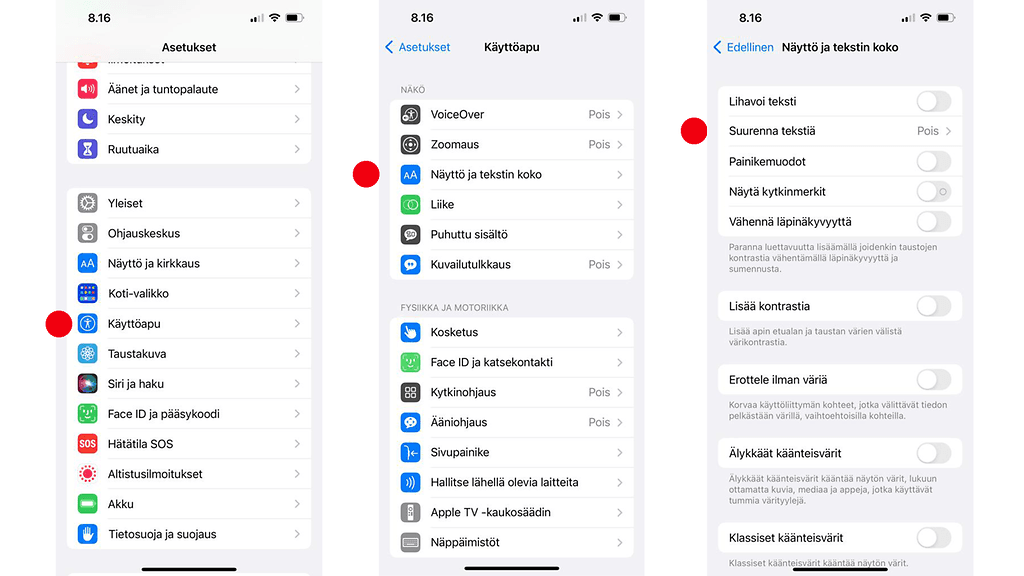 ensimmäiset askeleet