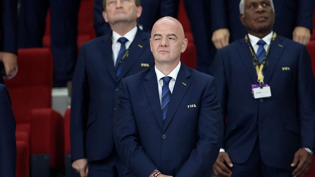 Gianni Infantino oli tuttu näky MM-kisojen tv-lähetyksissä.