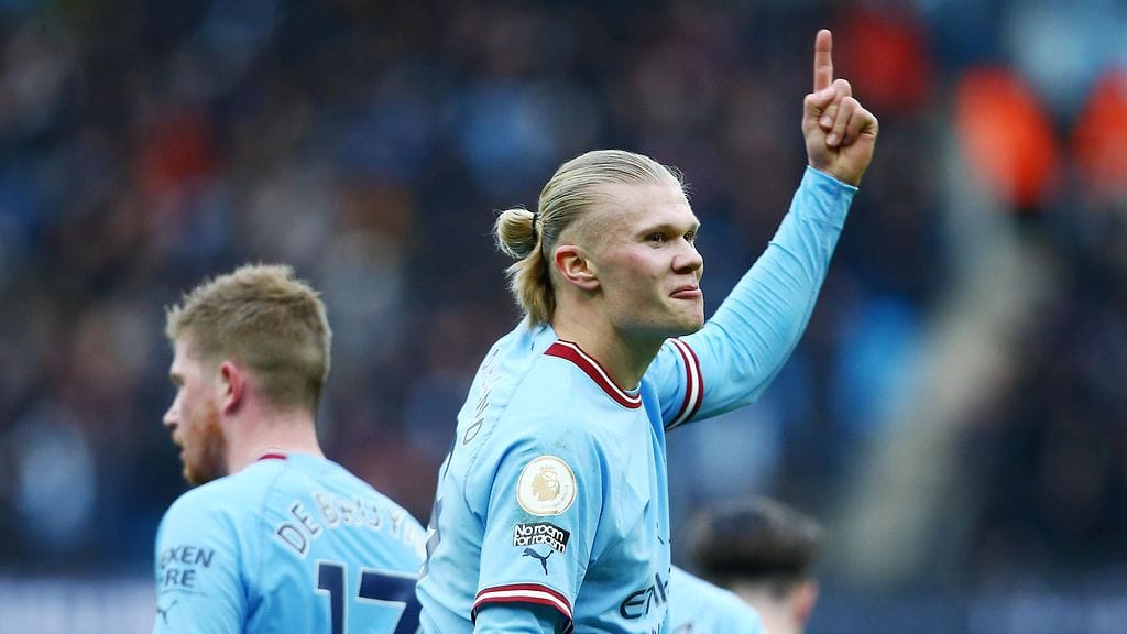 Erling Haaland oli osunut neljässä edellisessä pelaamassaan ottelussa kerran.