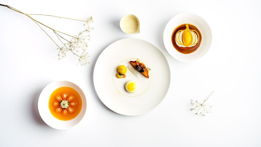 Kolmen ruokalajin kurpitsamenu