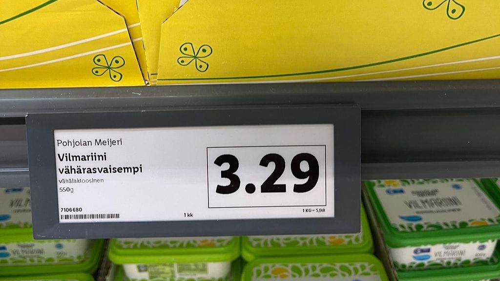 Lidl uusi hintalappu margariini