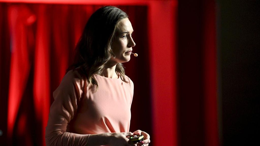 Pääministeri Marin helmikuussa.